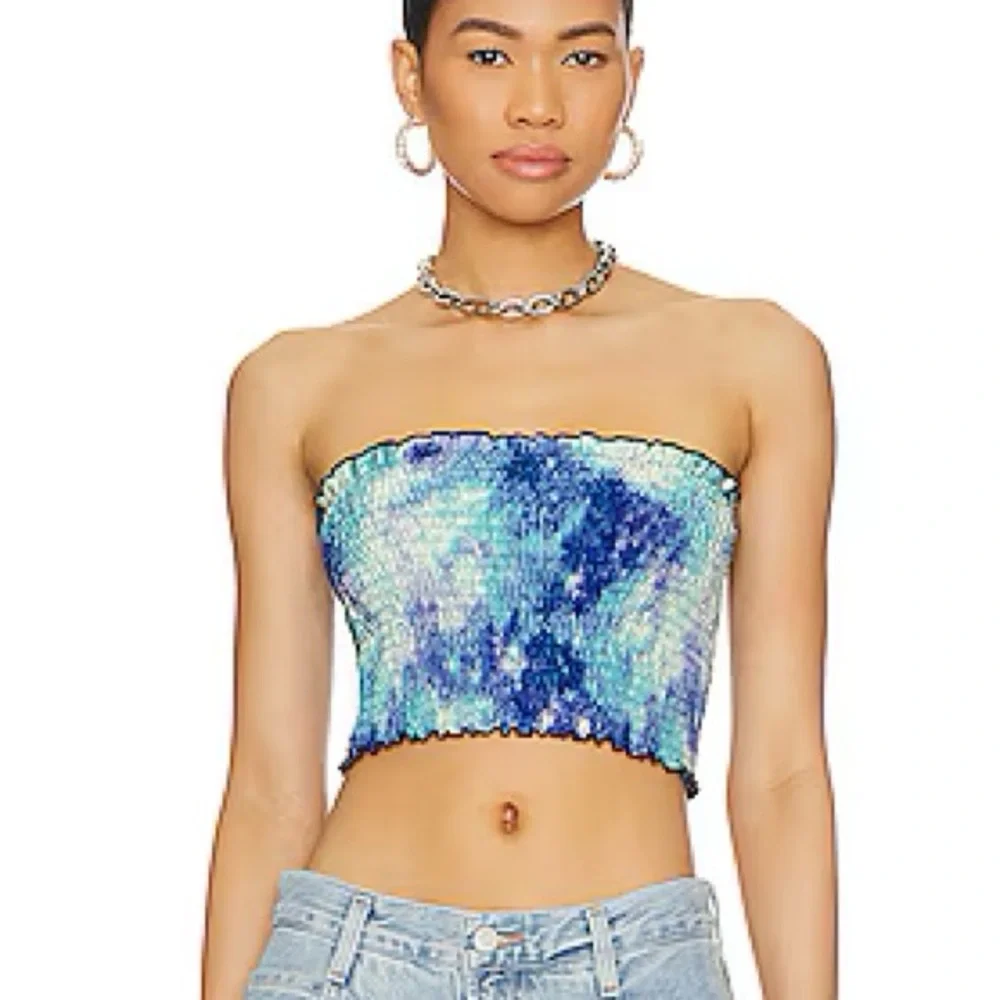 MORE TO COME ❤️‍🔥 SAVANA TIE DYE BLUE TOP NWT SIZE SMALL - Picture 5 of 8
